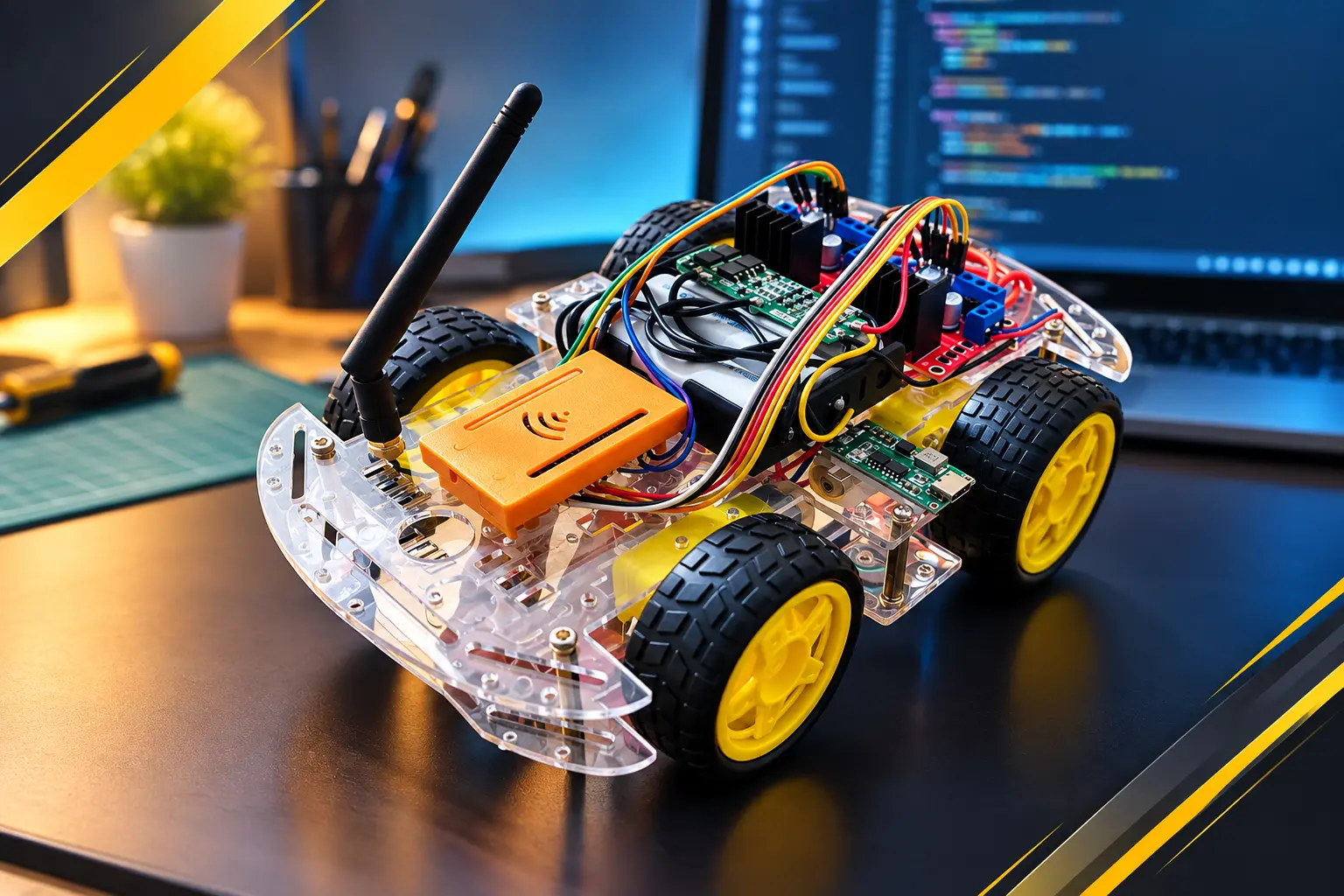 ESP32 Dual-Core 4WD Rover: Captive Portal Web Control